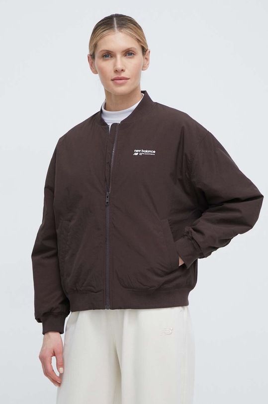 Bunda New Balance bomber hnedá WJ33507KCF