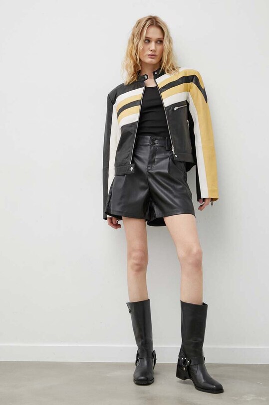 Gestuz geacă de piele 10908968 negru SS24