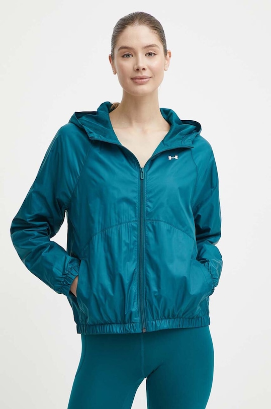 Under Armour windbreaker Rival cu captuseala verde 1382698