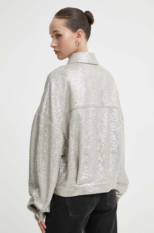 Îmbrăcăminte IRO geacă cu aspect de cămașă WM137SUZEL argintiu