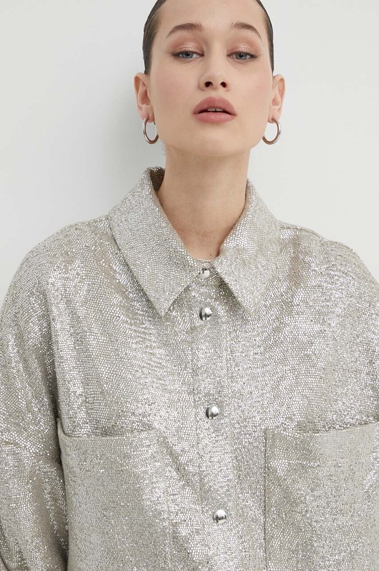 IRO geacă cu aspect de cămașă WM137SUZEL argintiu