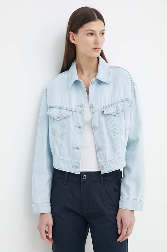 Levi's geacă din denim necaptusit albastru A7439