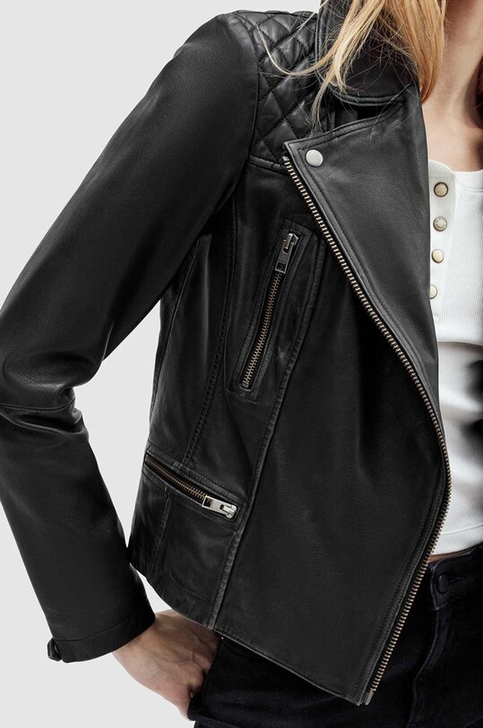 AllSaints kurtka skórzana CARGO WL191Z czarny SS24