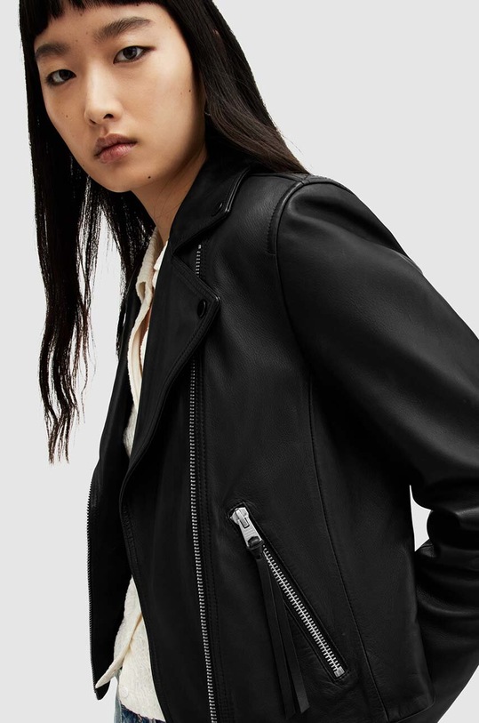 Kožená bunda AllSaints DALBY WL192Z černá SS24