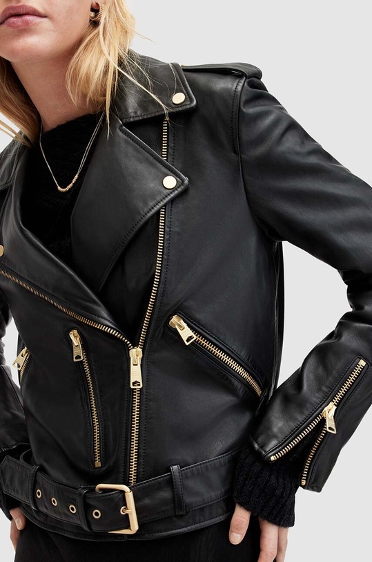 Kožená bunda AllSaints BALFERN WL195Z černá SS24