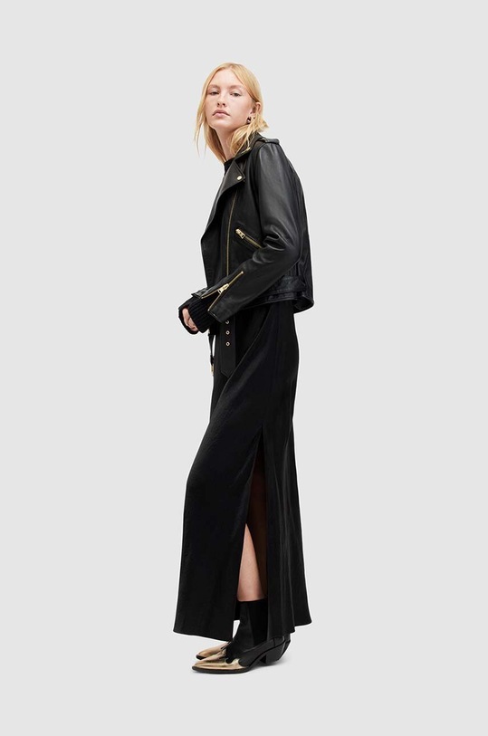 Kožená bunda AllSaints BALFERN WL195Z černá
