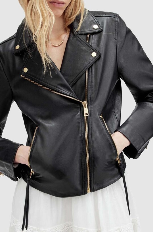 Шкіряна куртка AllSaints DALBY WL196Z чорний AA00