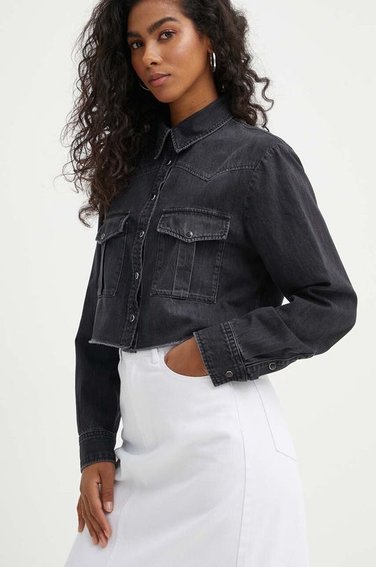 The Kooples koszula jeansowa szary FCCD28078J