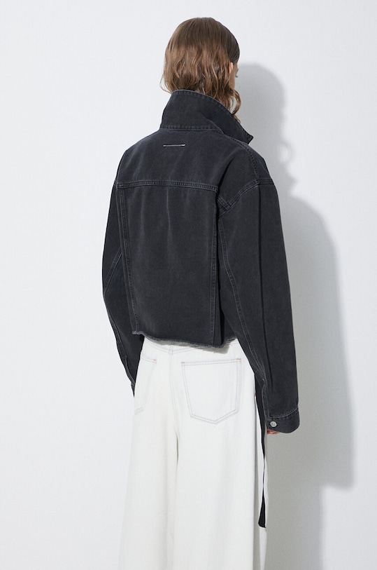 Îmbrăcăminte MM6 Maison Margiela geacă din denim S52AM0285 negru