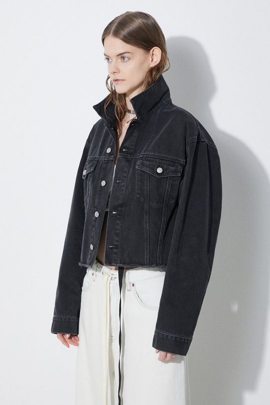 MM6 Maison Margiela giacca di jeans nero S52AM0285