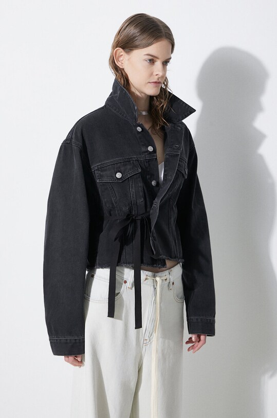 MM6 Maison Margiela geacă din denim S52AM0285 negru