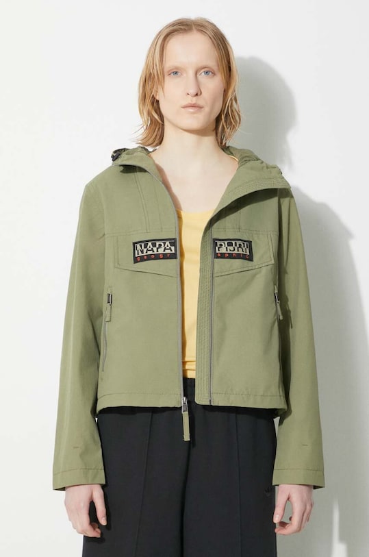 Napapijri giacca Rainforest Op S W non isolato verde NP0A4HTRGAE1