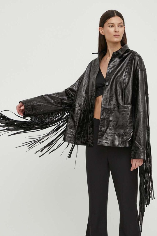 Herskind geaca de piele ALLAN 5155125 negru