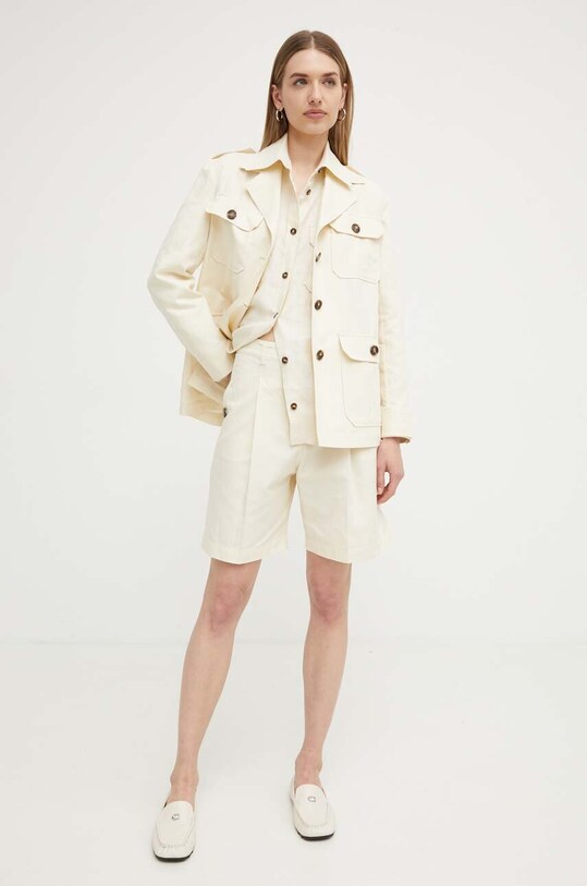 Jakna s dodatkom lana Weekend Max Mara 2415041013600 bež SS24