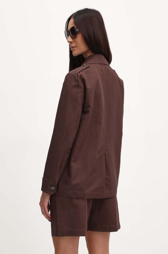 Odjeća Jakna s dodatkom lana Weekend Max Mara 2415041013600 smeđa