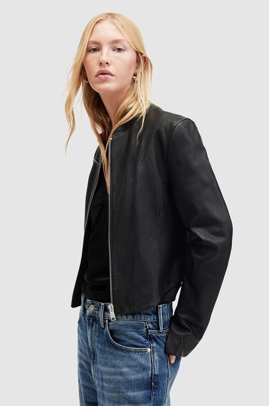 AllSaints kurtka skórzana SADLER JACKET WL508Z czarny SS24