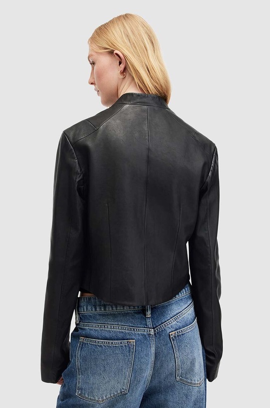 Odzież AllSaints kurtka skórzana SADLER JACKET WL508Z czarny