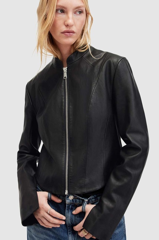 AllSaints kurtka skórzana SADLER JACKET czarny WL508Z