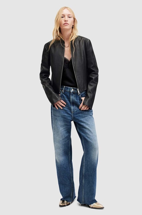 AllSaints kurtka skórzana SADLER JACKET WL508Z czarny