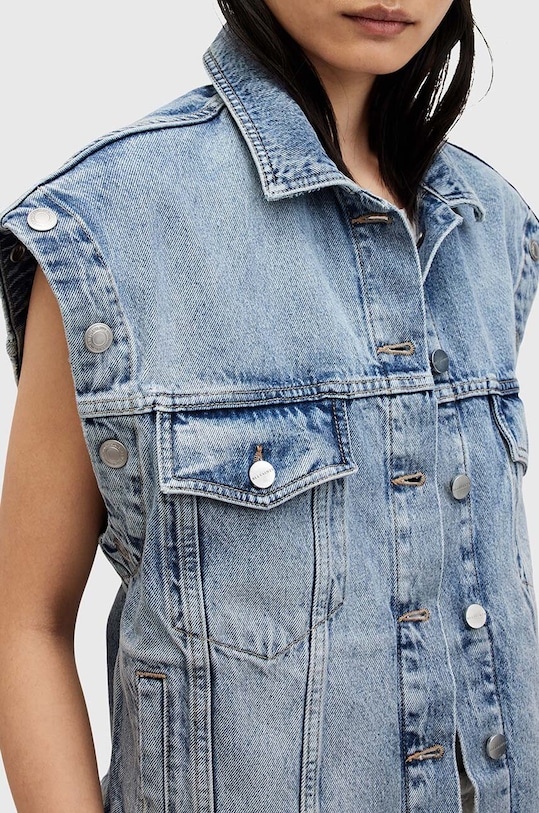 AllSaints geaca CHLO DENIM SWEAT JKT albastru W044OA