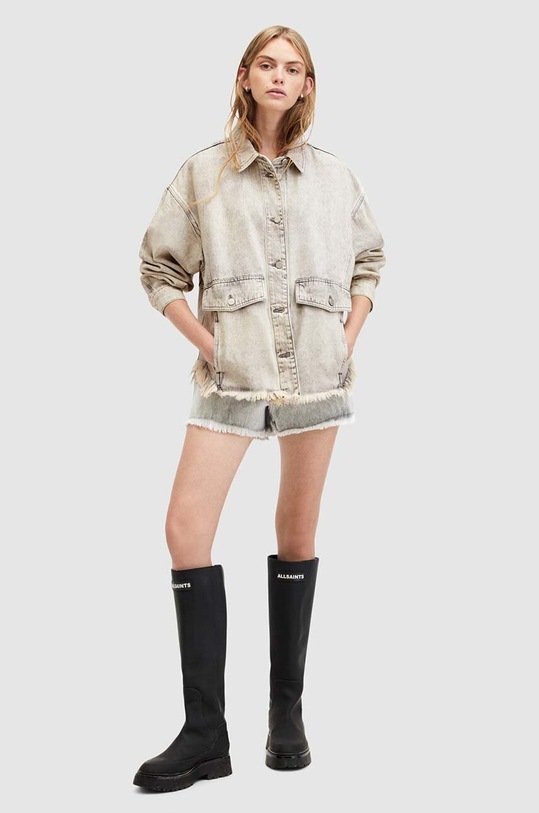 AllSaints geacă din denim HETTIE DENIM SHACKET W033PA gri
