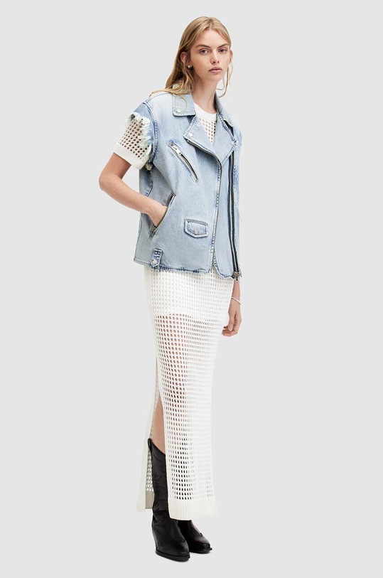 Rifľová vesta AllSaints RIPLEY WAISTCOAT modrá W055OA