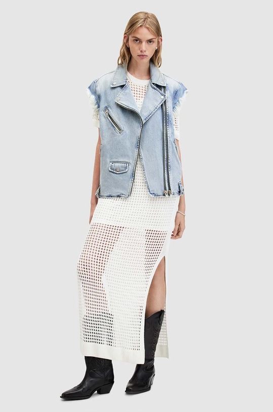 Džínová vesta AllSaints RIPLEY WAISTCOAT W055OA modrá