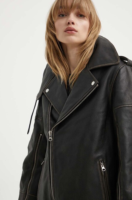 By Malene Birger kurtka skórzana BEATR ISSE Q71742002Z czarny