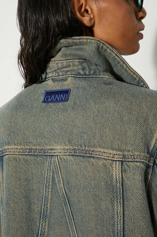 GANNI geacă din denim Overdyed Heavy Denim Jacket J1478