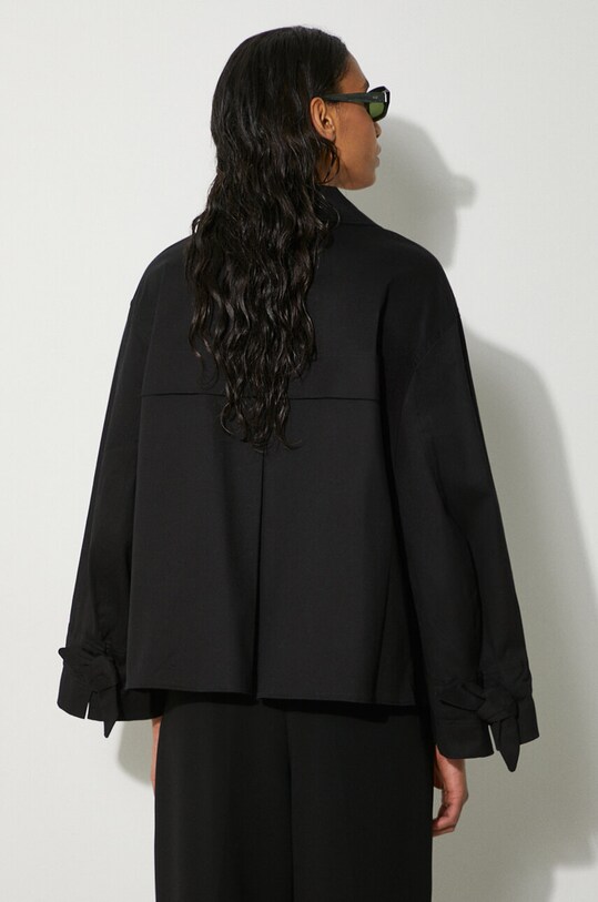 Clothing GANNI jacket Herringbone Canvas Jacket F9611. black