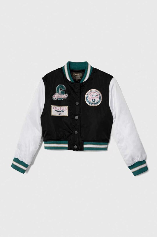 Детско яке бомбър Guess бомбър черен J4RL01.WFYU0.PPYH
