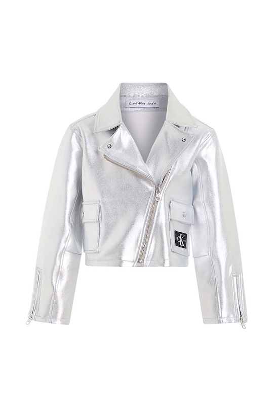 Dětská bunda Calvin Klein Jeans IG0IG02307.128.176.PPYH stříbrná SS24