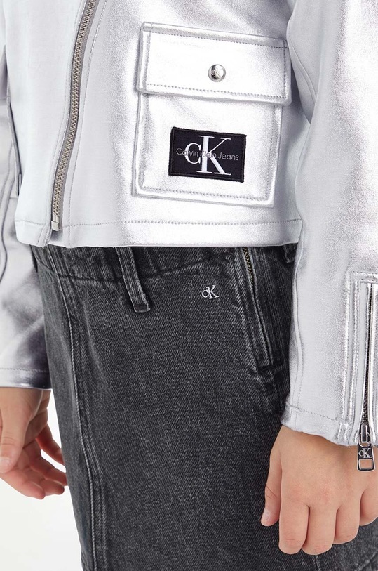 Dětská bunda Calvin Klein Jeans IG0IG02307.128.176.PPYH stříbrná