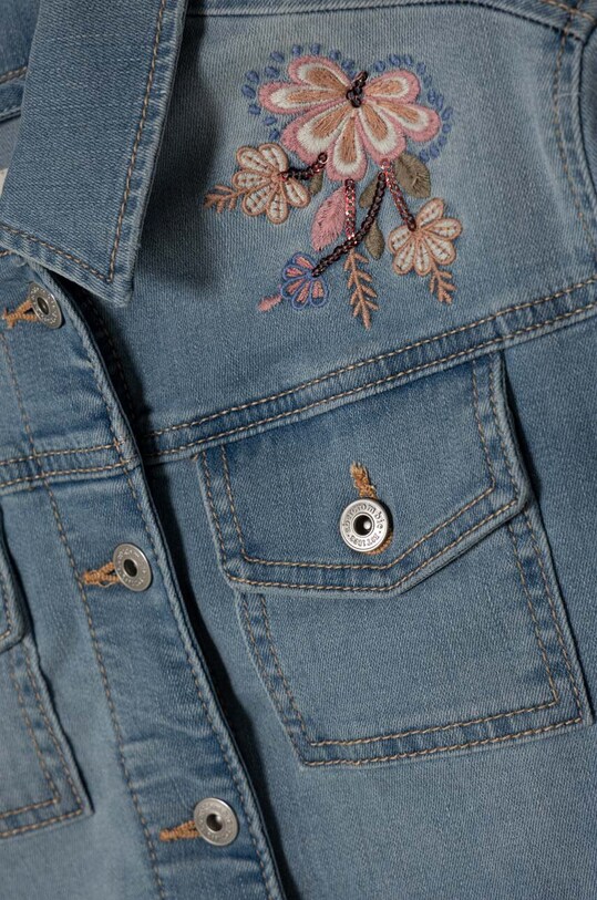 Fete Abercrombie & Fitch geacă din denim pentru copii KI244.4006 albastru