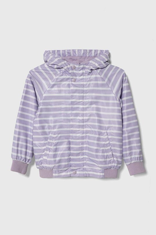 Dětská bunda United Colors of Benetton s kapucí fialová 2FHEGN02Q.P.Seasonal