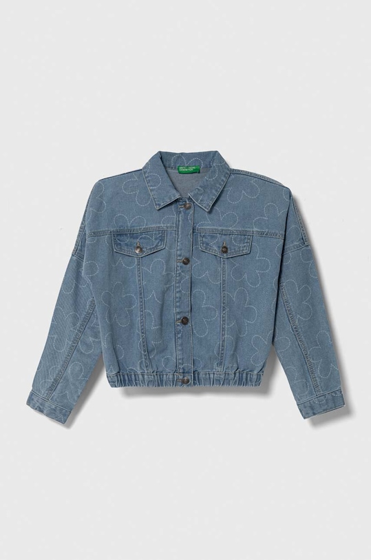 United Colors of Benetton kurtka jeansowa dziecięca bez kaptura niebieski 2VUGCN04G.G.Seasonal
