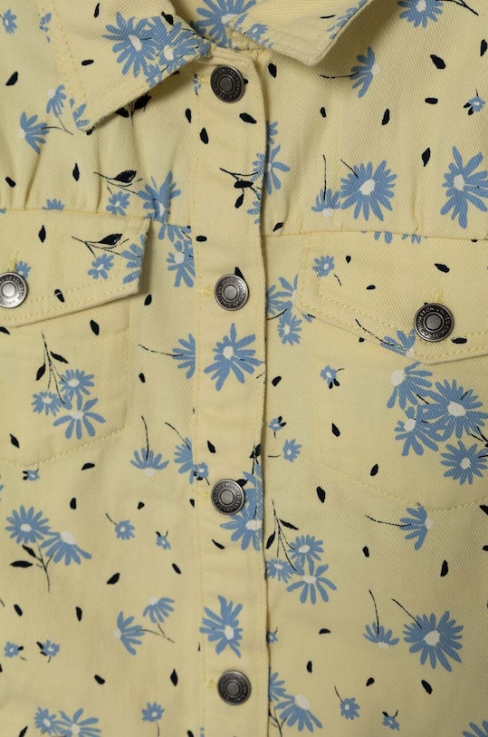 Fete United Colors of Benetton geacă din denim pentru copii 22HXCN04K.G.Seasonal galben