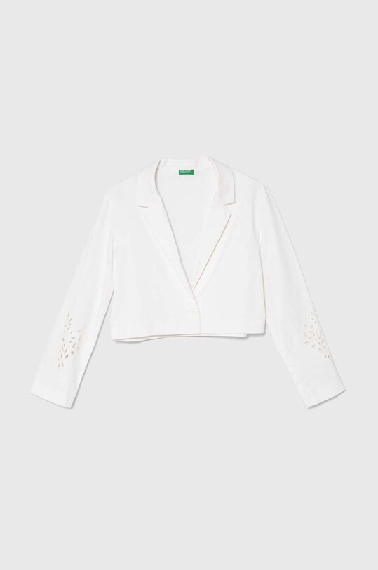 Дитячий піджак United Colors of Benetton тканина білий 290WCW00C.G.Seasonal