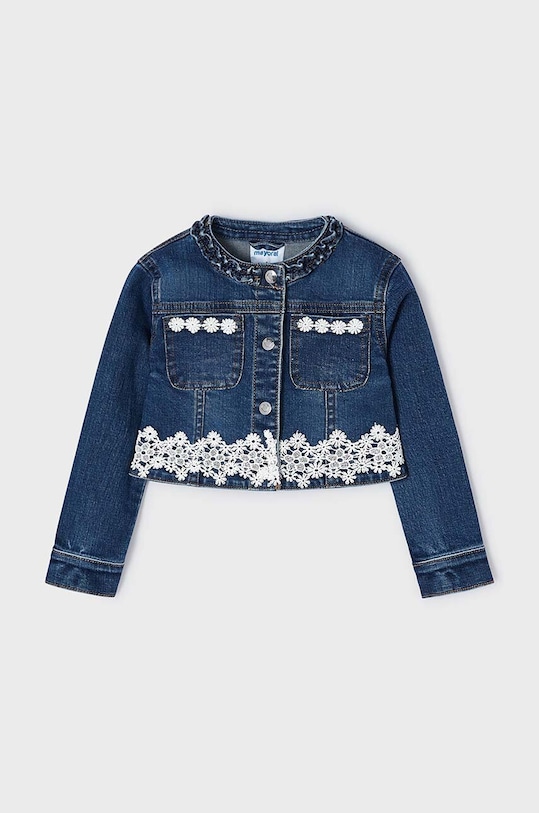 Mayoral kurtka jeansowa dziecięca 3475.6H.Mini.PPYH niebieski SS24