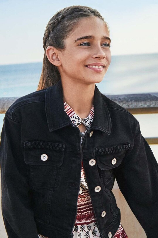 Mayoral geacă din denim pentru copii necaptusit negru 6460.8F.Junior.PPYH
