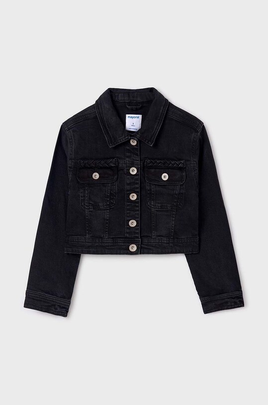 Mayoral geacă din denim pentru copii 6460.8F.Junior.PPYH negru SS24