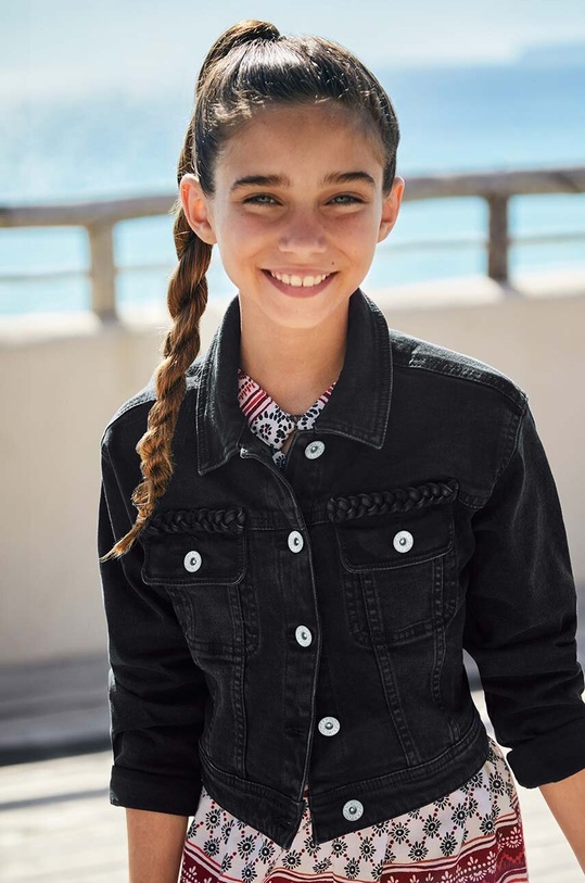 Mayoral geacă din denim pentru copii 6460.8F.Junior.PPYH negru