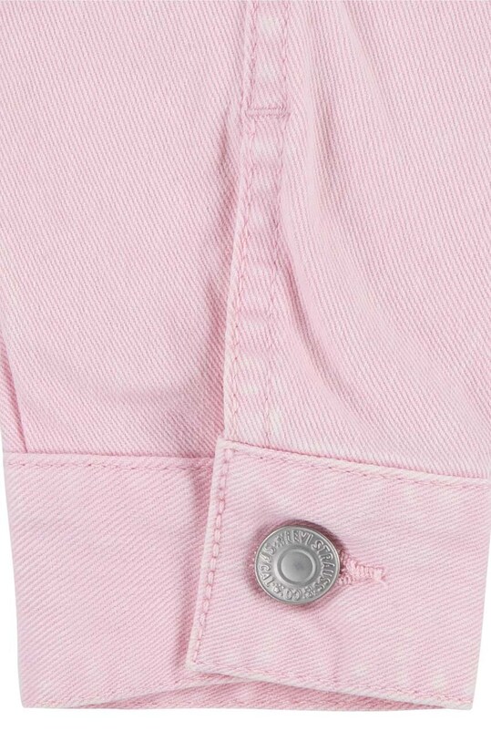 Дитяча джинсова куртка Levi's LVG COLOR BABY BAGGY TRUCKER рожевий 3EK106