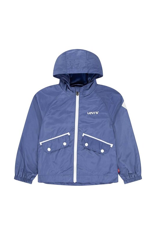 Детская куртка Levi's LVG MESH LINED WOVEN JACKET с капюшоном голубой 3EK401