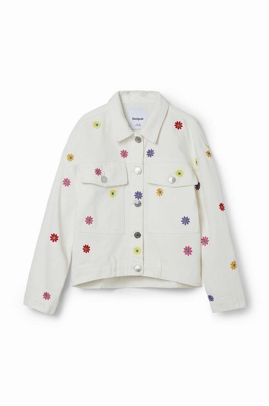 Desigual kurtka jeansowa dziecięca 24SGED06 biały SS24