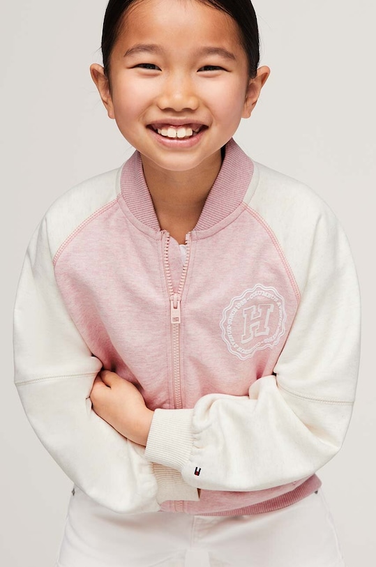 DÍVKA Dětská bomber bunda Tommy Hilfiger KG0KG07882.128.176.PPYH růžová