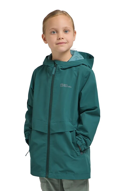 Αδιάβροχο παιδικό μπουφάν Jack Wolfskin MALIMA άλλο πράσινο 1609921.92.152