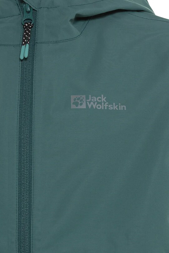Αδιάβροχο παιδικό μπουφάν Jack Wolfskin MALIMA 1609921.92.152 πράσινο