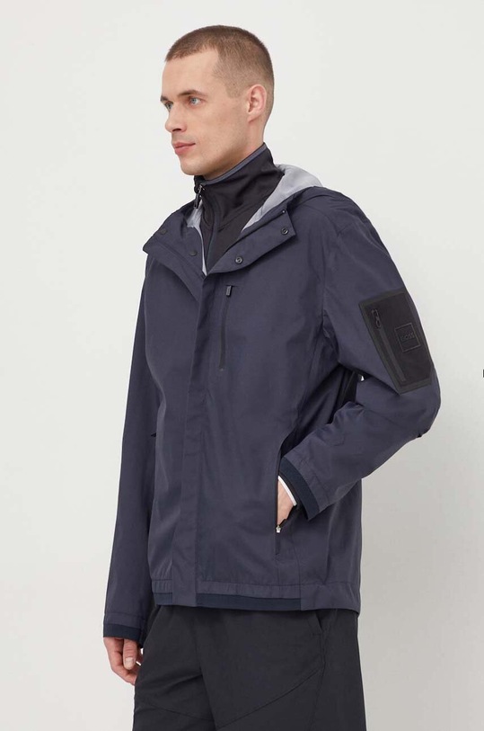 Αδιάβροχο μπουφάν Boss Green σκούρο μπλε 50499844