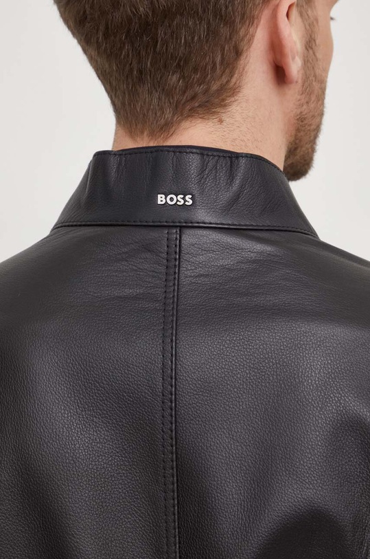 Δερμάτινο μπουφάν BOSS 50506353 μαύρο
